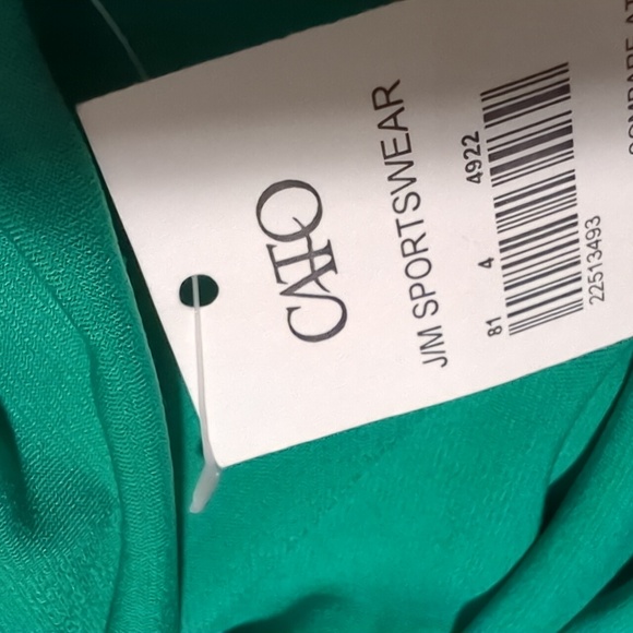 💚Cato Womens Sm Blouse Top Green Knit V Neck Pullover Short Sleeve New W/Tags - Picture 10 of 12